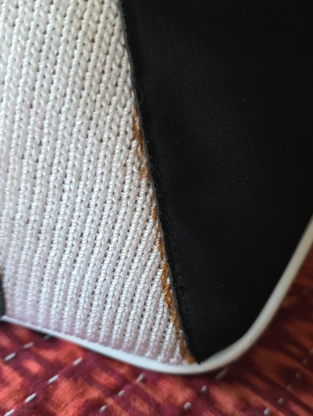 Sak Black and Cream Tote Bag with Letter A